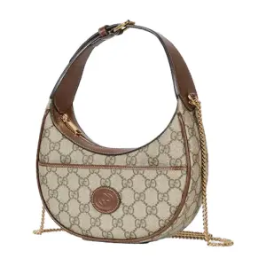 Half-Moon-Shaped Mini Bag With Interlocking Gucci