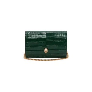 Women's Small Skull Bag in Emerald
