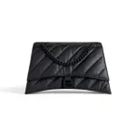 Women's Crush Medium Chain Bag Quilted in Black