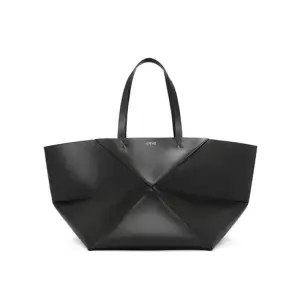 XL Puzzle Fold Tote In Shiny Calfskin