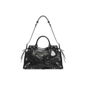 Women's Neo Cagole City Handbag With Rhinestones In Black