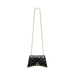 Women's Crush Xs Chain Bag Quilted In Black