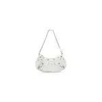 Women's Le Cagole Mini Bag With Chain Crocodile Embossed In White