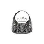 Women's The Jewelled Hobo Mini Bag in Black