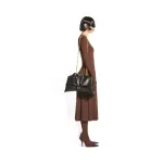 Women's Crush Large Chain Bag In Black