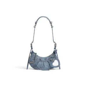 Women's Le Cagole Xs Shoulder Bag Denim In Blue