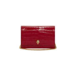 Women's Small Skull Bag in Deep Red