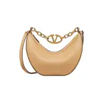 Small VLogo Moon Hobo Bag In Leather With Chain