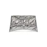 Women's Crush Small Chain Bag Metallized Quilted in Silver