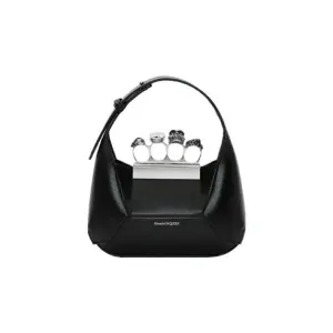 Women's The Jewelled Hobo Mini Bag in Black
