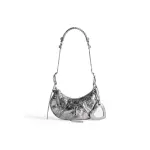 Women's Le Cagole XS Shoulder Bag Metallized In Silver