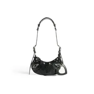 Women's Le Cagole XS Shoulder Bag With Rhinestones in black
