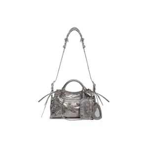 Women's Neo Cagole Xs Handbag With Rhinestones In Silver