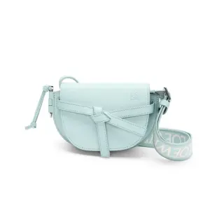 Mini Gate Dual Bag In Soft Calfskin And Jacquard