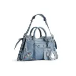 Women's Neo Cagole City Handbag Denim With Rhinestones In Blue