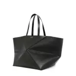XL Puzzle Fold Tote In Shiny Calfskin