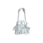 Women's Neo Cagole Xs Handbag Denim With Rhinestones In Light Blue