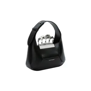 Women's The Jewelled Hobo Mini Bag in Black