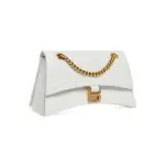 Women's Crush Small Chain Bag Crocodile Embossed In Optic White