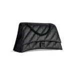 Women's Crush Medium Chain Bag Quilted in Black