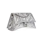 Women's Crush Small Chain Bag Metallized Quilted in Silver