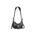 Women's Le Cagole XS Shoulder Bag With Rhinestones in black
