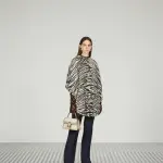 Small Dionysus Top Handle Bag Beige and White