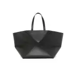 XL Puzzle Fold Tote In Shiny Calfskin