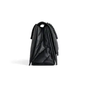 Women's Crush Medium Chain Bag Quilted in Black