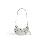 Women's Le Cagole Xs Shoulder Bag Dirty Effect In Optic White