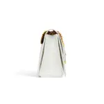 Women's Crush Small Chain Bag Crocodile Embossed In Optic White