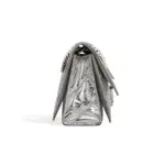 Women's Crush Small Chain Bag Metallized Quilted in Silver