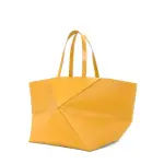 XL Puzzle Fold Tote In Shiny Calfskin