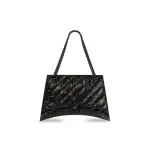 Women's Crush Large Chain Bag Quilted in Black