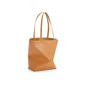 Puzzle Fold Tote In Shiny Calfskin