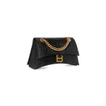 Women's Crush Small Chain Bag Crocodile Embossed In Black