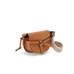 Mini Gate Dual Bag In Soft Calfskin And Jacquard