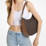 Kensington Large Signature Logo Hobo Shoulder Bag