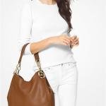 Lillie Large Pebbled Leather Shoulder Bag