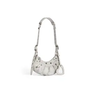 Women's Le Cagole Xs Shoulder Bag Dirty Effect In Optic White