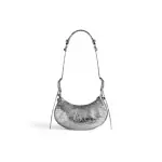 Women's Le Cagole XS Shoulder Bag Metallized In Silver
