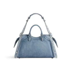 Women's Neo Cagole City Handbag Denim With Rhinestones In Blue