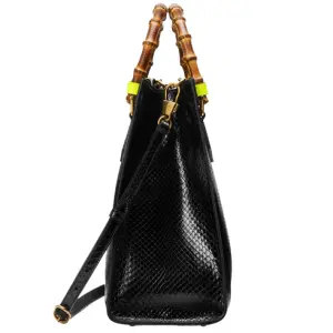 Gucci Diana Medium Python Tote Bag Black