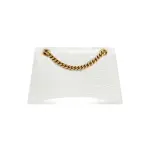 Women's Crush Small Chain Bag Crocodile Embossed In Optic White