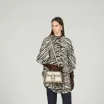 Small Dionysus Top Handle Bag Beige and White