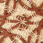 Small Anagram Basket Bag In Iraca Palm And Calfskin