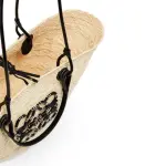 Anagram Basket Bag In Iraca Palm And Calfskin