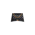 Women's Crush Medium Chain Bag Quilted in Black