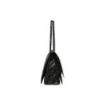 Women's Crush Large Chain Bag Quilted in Black