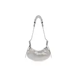 Women's Le Cagole Xs Shoulder Bag With Rhinestones In Grey